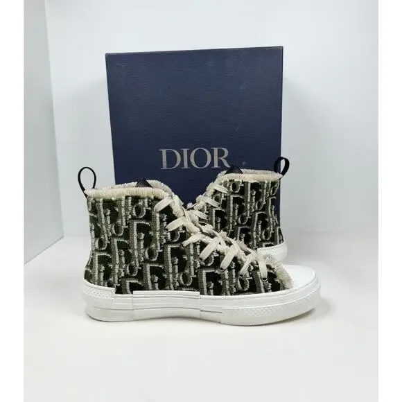 Size 41EU/8US - Dior B23 Olive Oblique Tapestry High Tops🍃 RETAIL $2K!